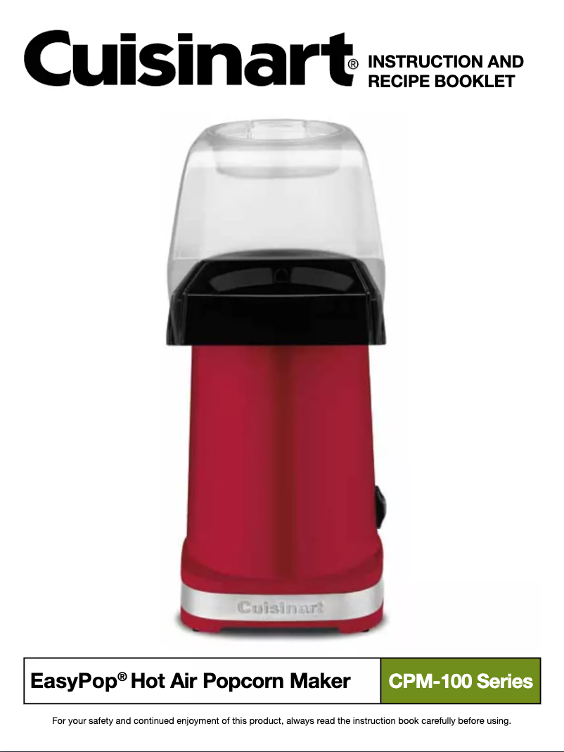 First page image of the manual for EasyPop CPM-100