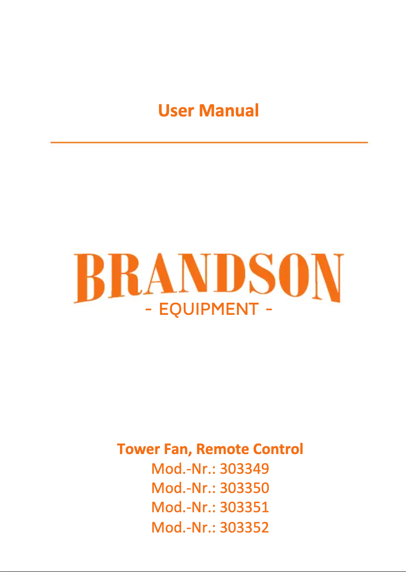 First page image of the manual for 303349