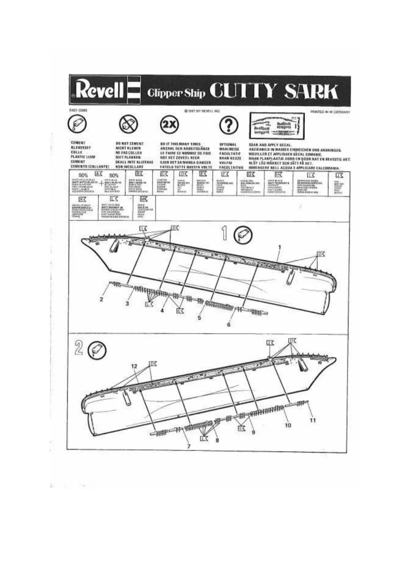 Page 1 of the manual User Manual Revell Cutty Sark