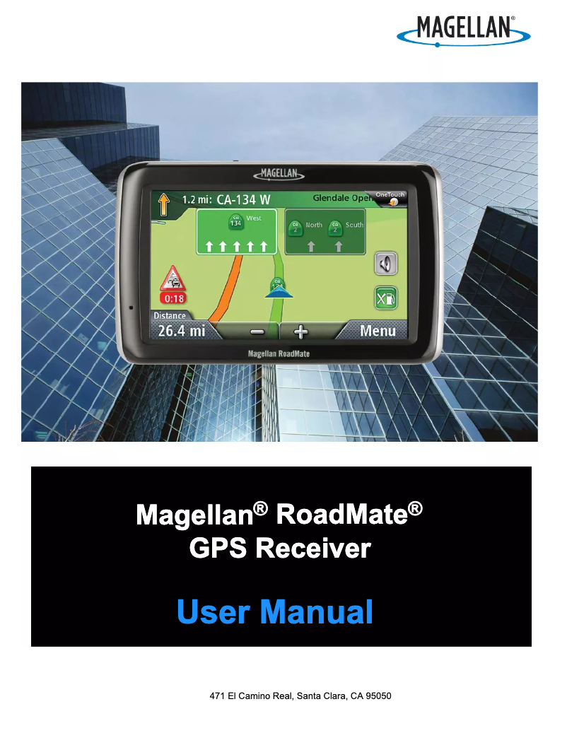 First page image of the manual for RoadMate 2136