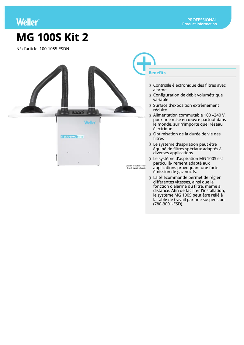 First page image of the manual for MG100S