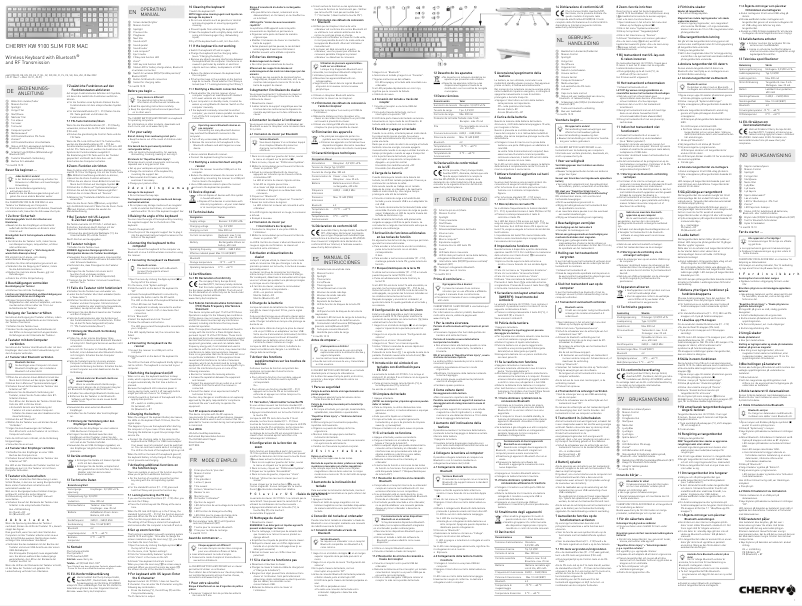 Page 1 of the manual User Manual Cherry KW 9100 Slim for Mac