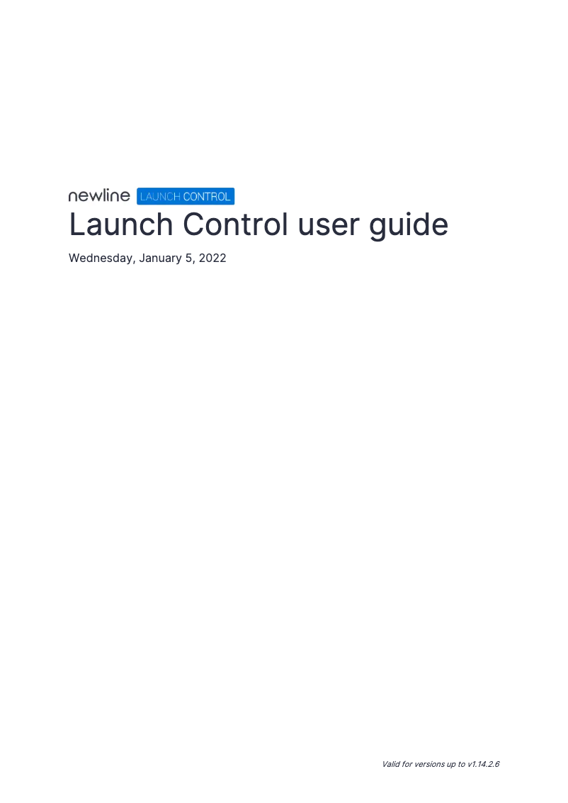 Image de la première page du manuel de l'appareil Launch Control