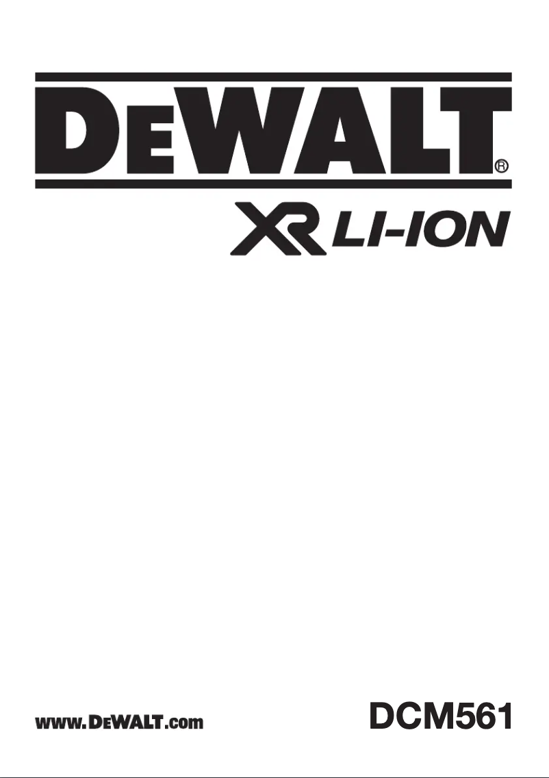 Page 1 of the manual User Manual DeWalt DCM561P1-QW