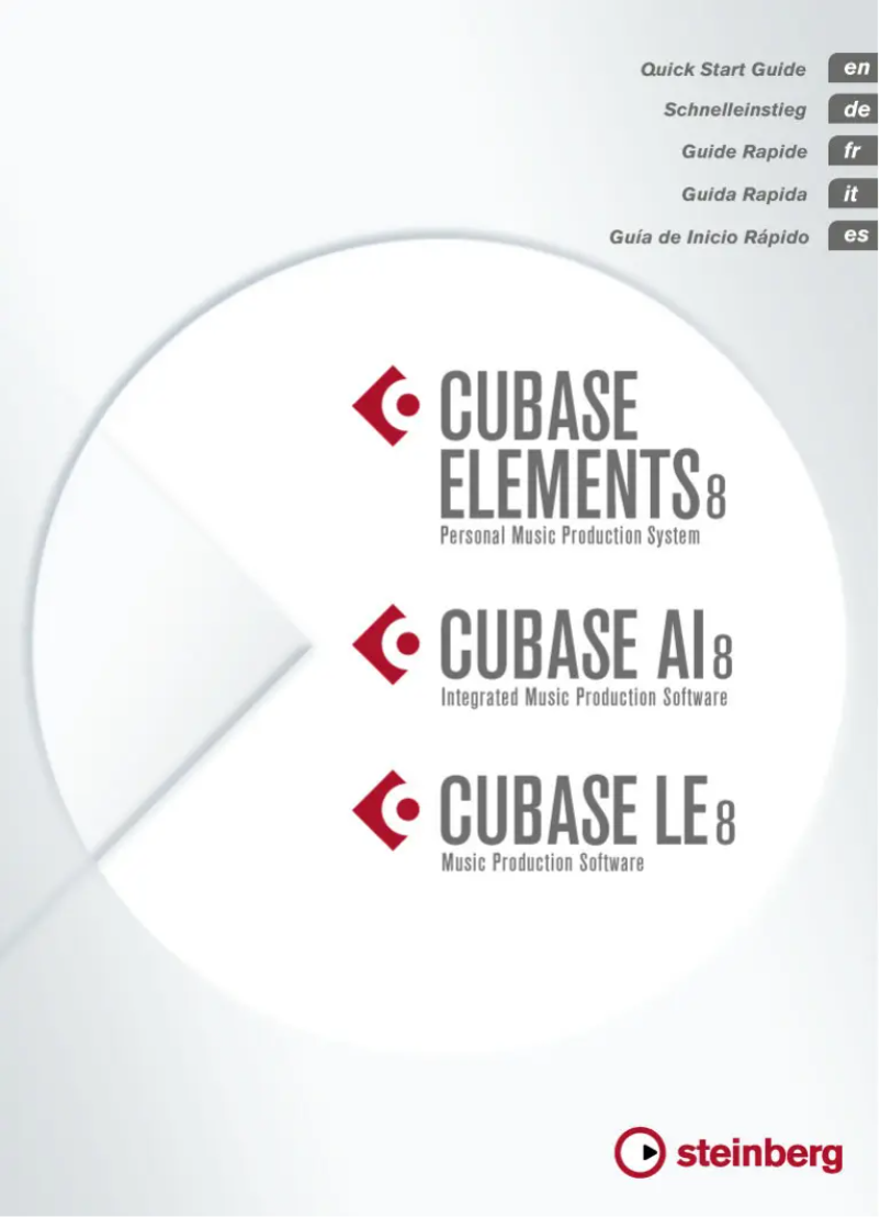 Page 1 of the manual Quick Start Guide Steinberg Cubase LE 8