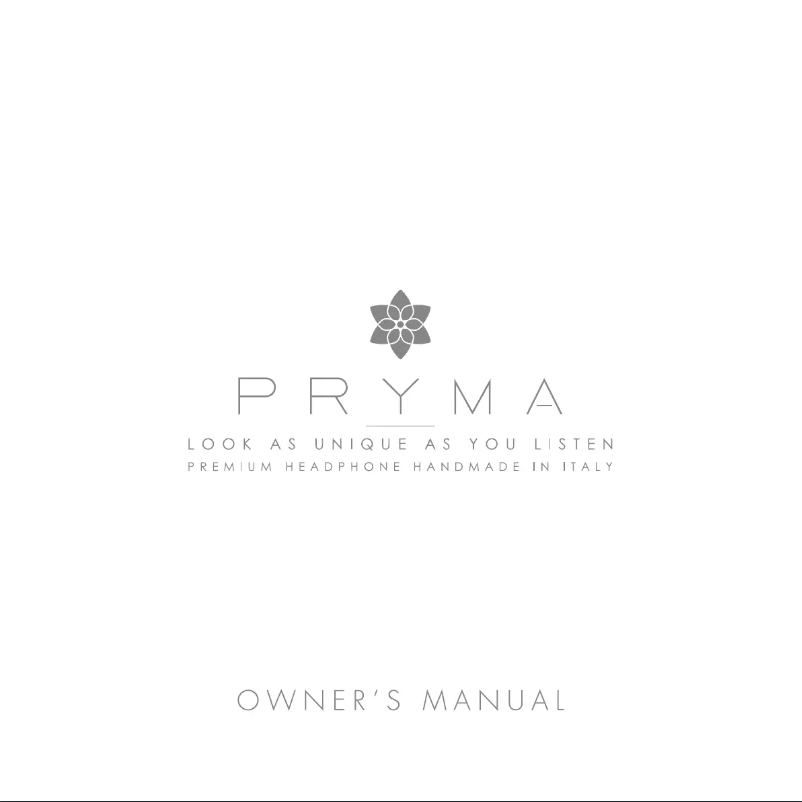 Page 1 of the manual User Manual Sonus Faber Pryma