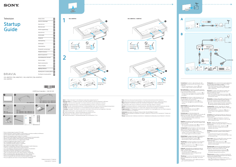 First page image of the manual for Bravia KDL-40W705C