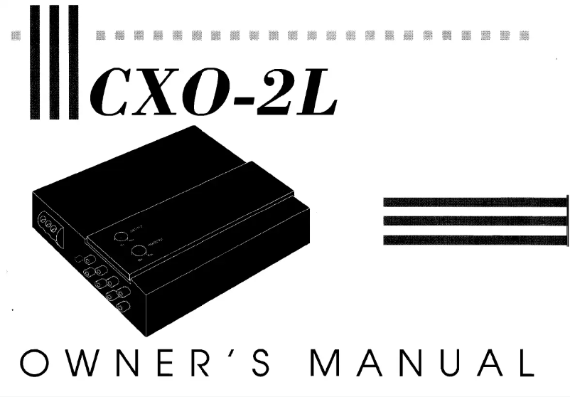 First page image of the manual for CXO-2L