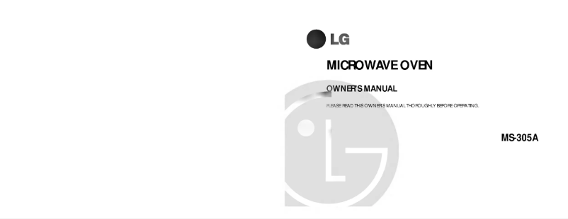 First page image of the manual for MS-305A