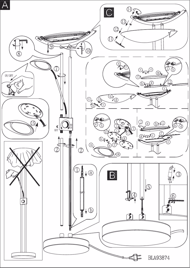 Page 1 of the manual User Manual Eglo Baya LED