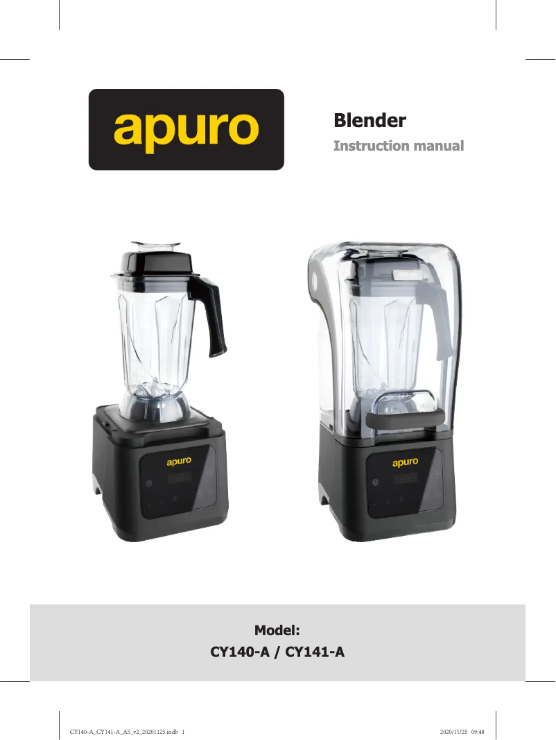 Page 1 of the manual User Manual Apuro CY141-A