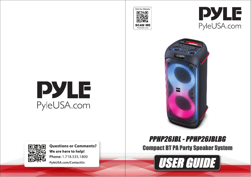 First page image of the manual for PPHP26JBL