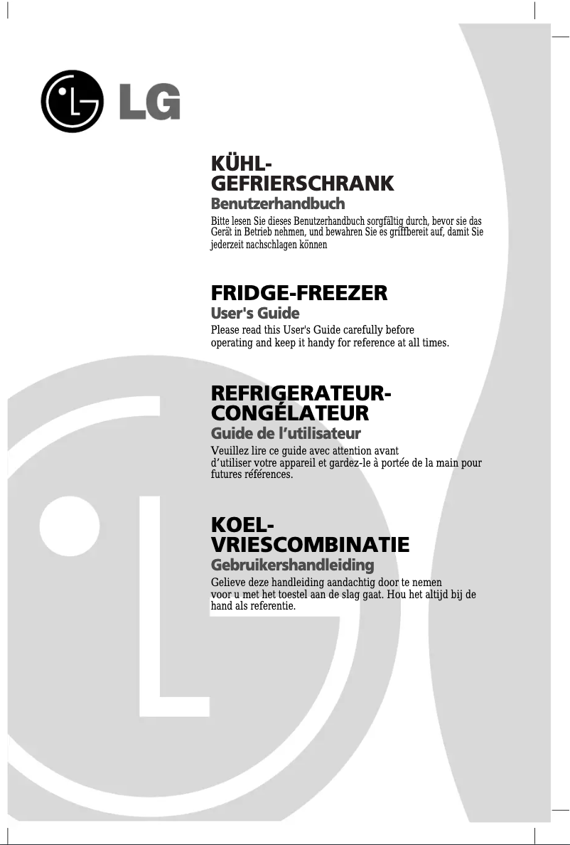 First page image of the manual for GR-F459