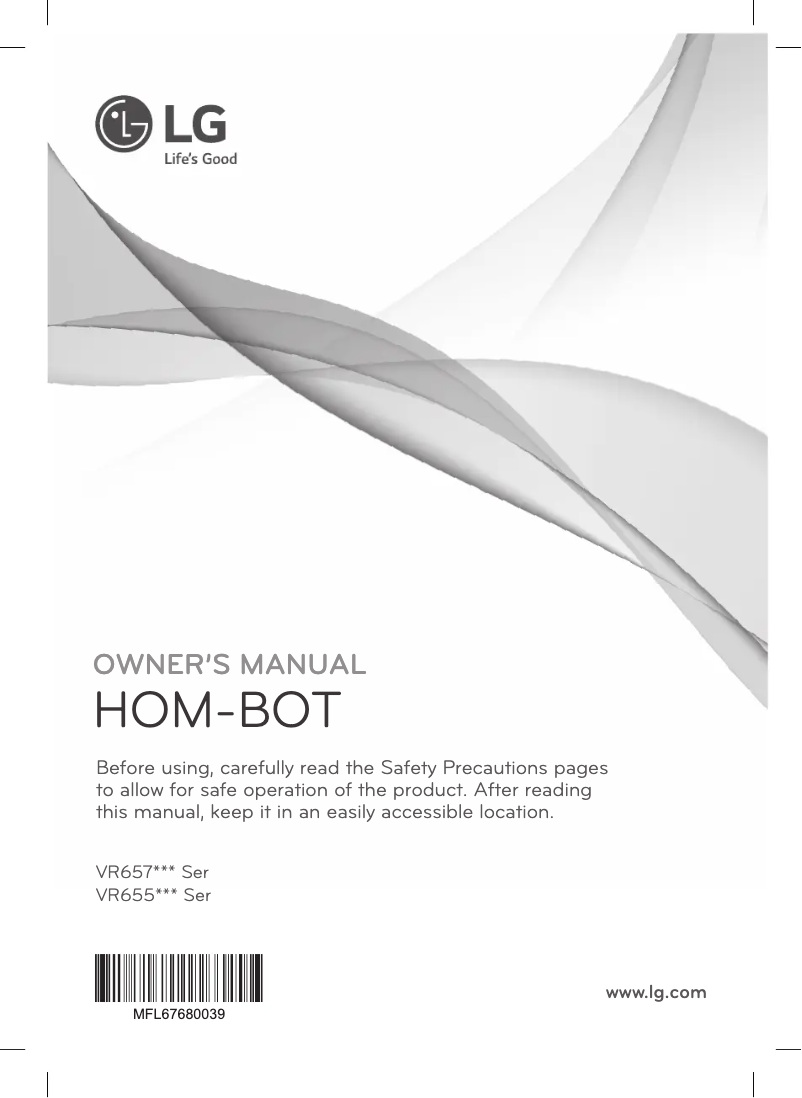 First page image of the manual for HOM-BOT Square VR65502LV