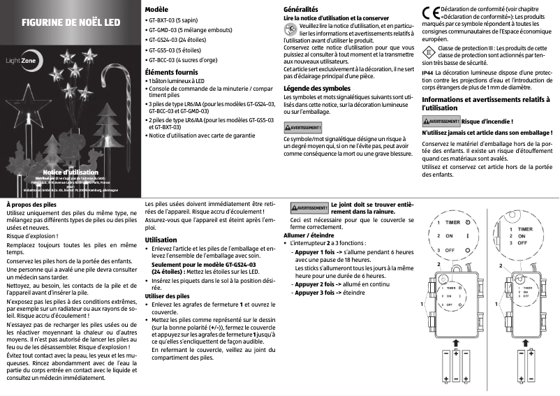 Page 1 of the manual User Manual LightZone GT-GS24-03