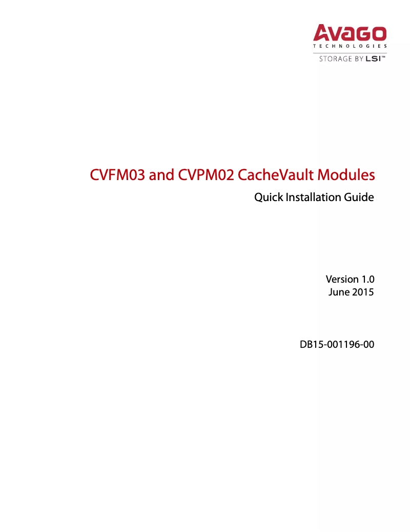Page 1 of the manual User Manual Broadcom CVM02