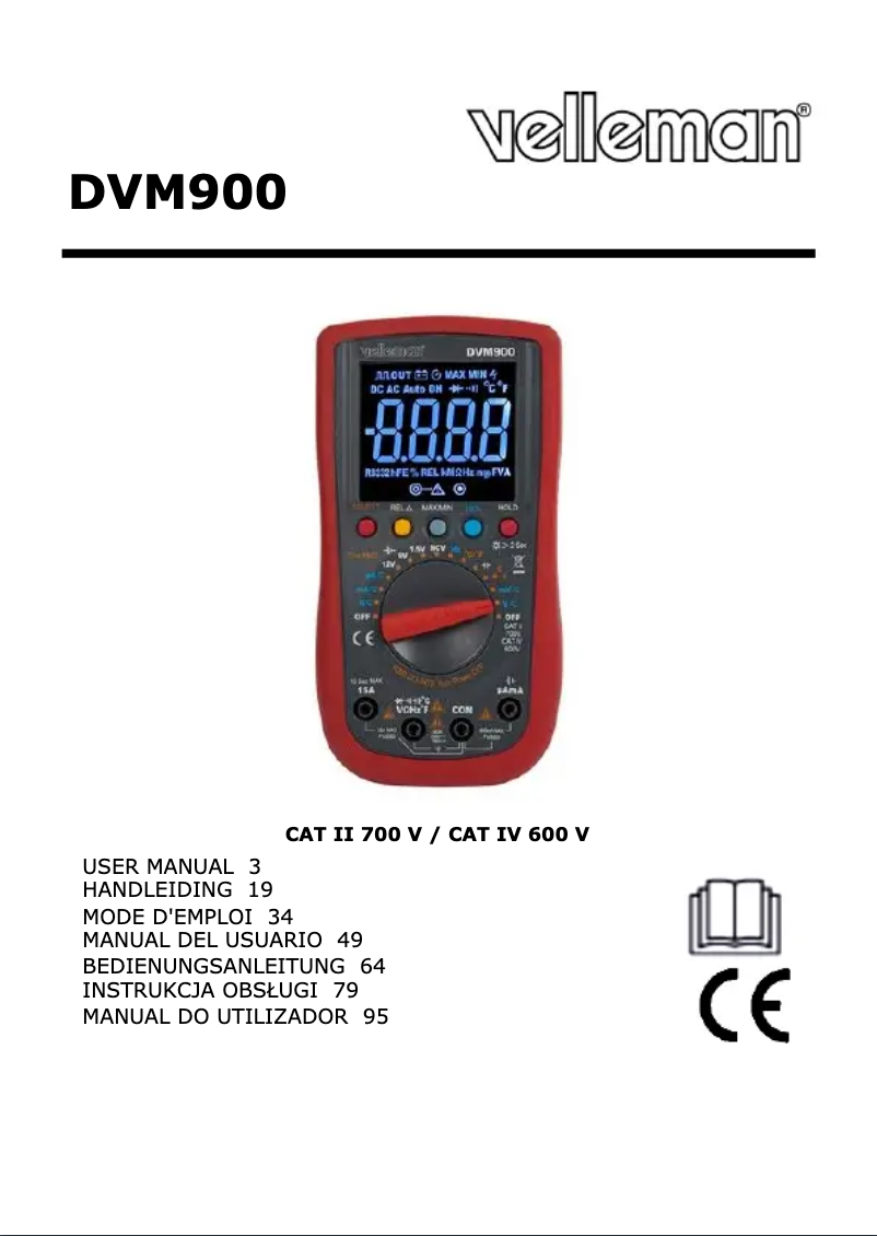 First page image of the manual for DVM900