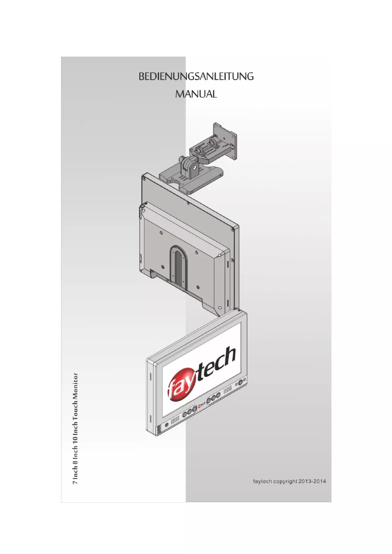 First page image of the manual for Touchscreen-Monitor FT08TMS