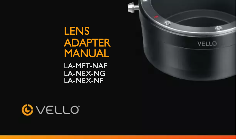 Page 1 of the manual User Manual Vello LA-NEX-NF