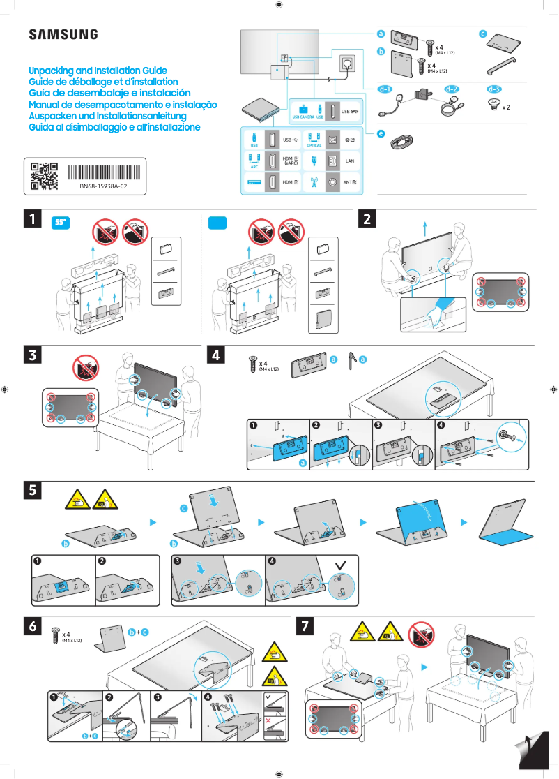 First page image of the manual for QN65QN800CK
