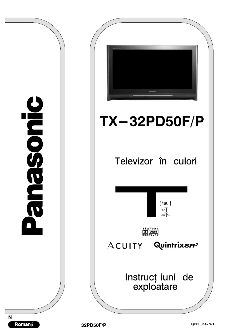 First page image of the manual for TX-32PD50FP