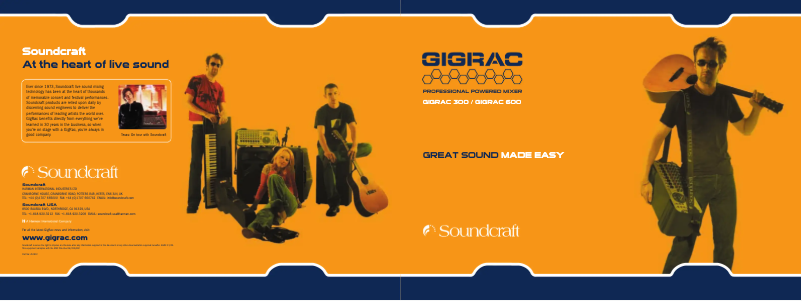 Page 1 of the manual User Manual Soundcraft GigRac 300