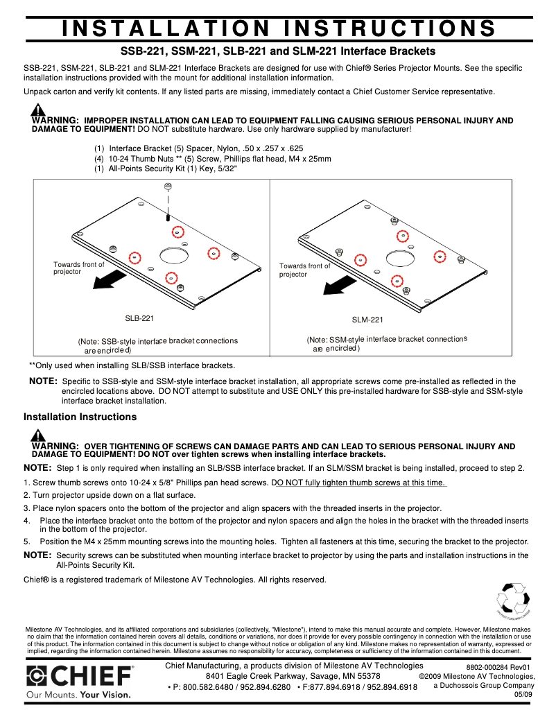 First page image of the manual for SLM221