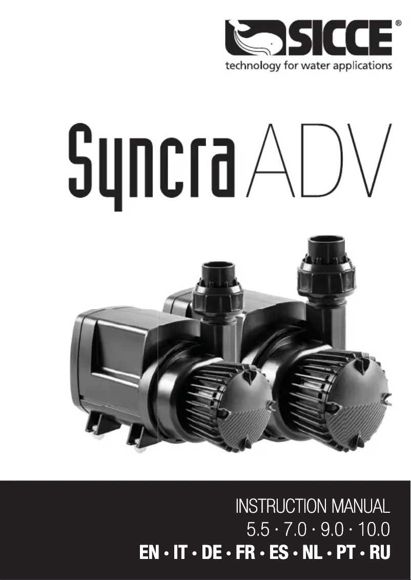 First page image of the manual for Syncra ADV 9.0