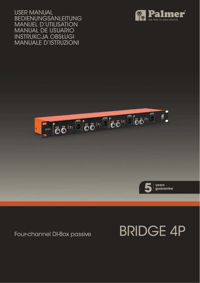Page 1 of the manual User Manual Palmer BRIDGE 4P