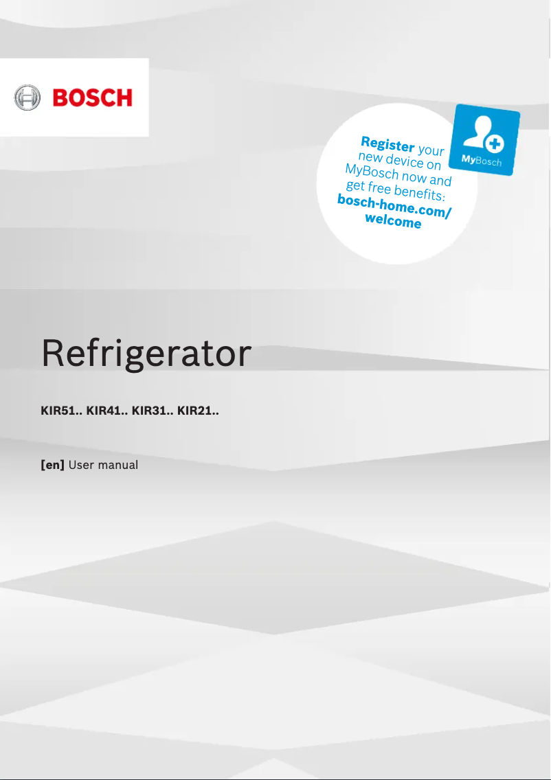 First page image of the manual for KIR21AFF0G