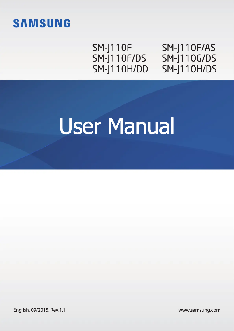 Page 1 of the manual User Manual Samsung Galaxy J1 Ace 4G