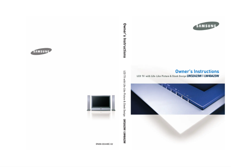 First page image of the manual for LW40A23W