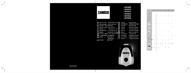 First page image of the manual for ZAN3626