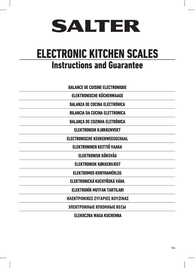 Image de la première page du manuel de l'appareil 1234