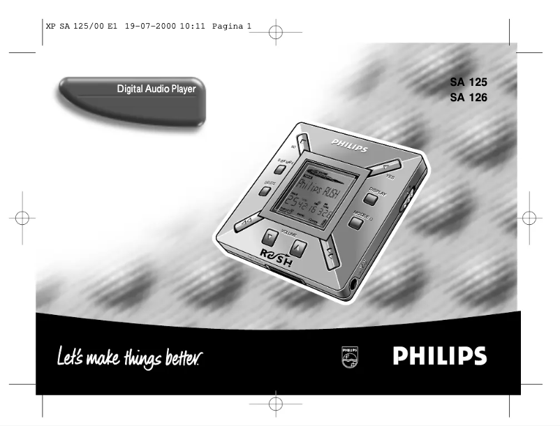 First page image of the manual for SA126