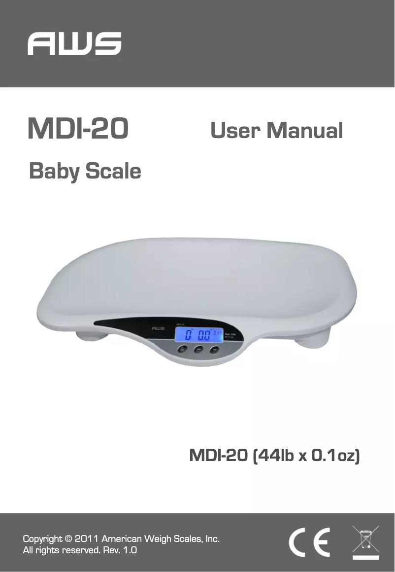 First page image of the manual for MDI-20