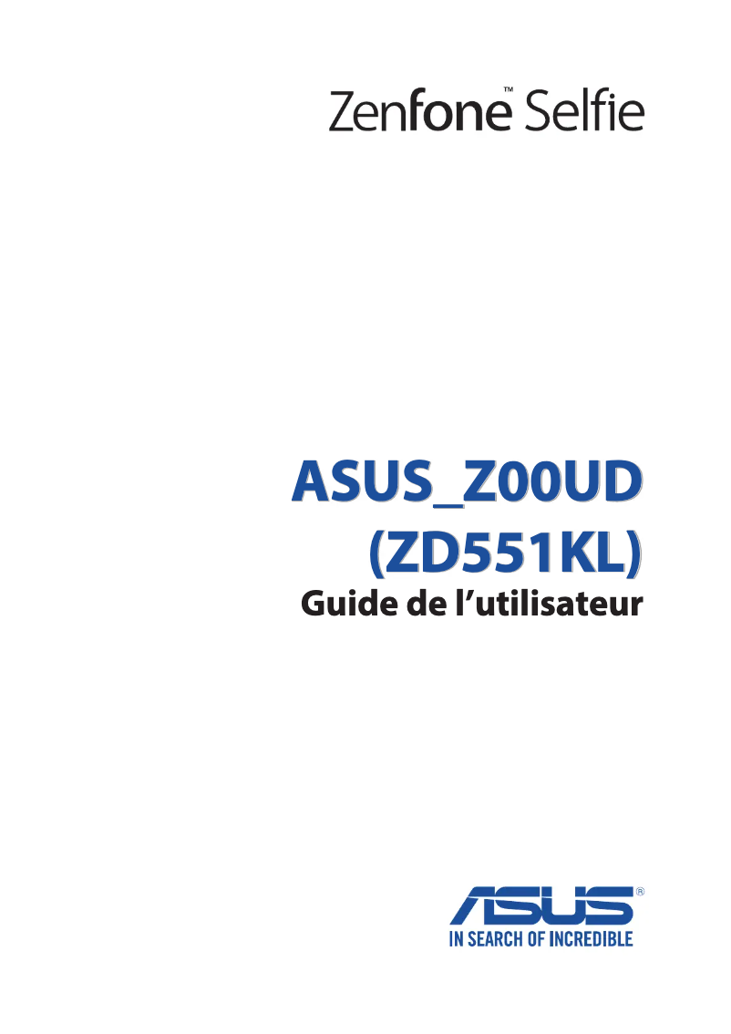 First page image of the manual for ZenFone 90AZ00U6