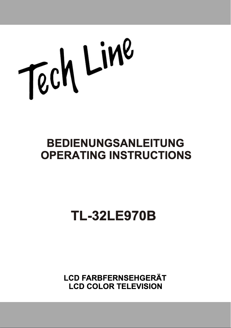 First page image of the manual for TL-32LE970B
