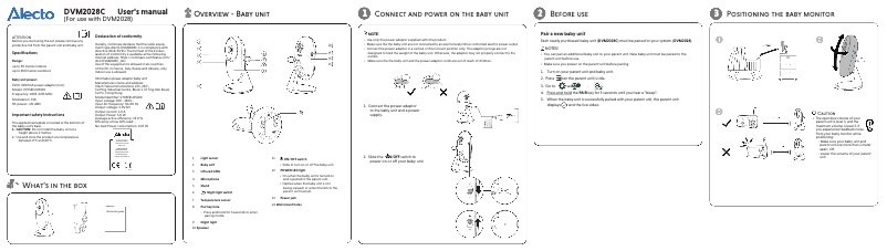 Image de la première page du manuel de l'appareil DVM2028C