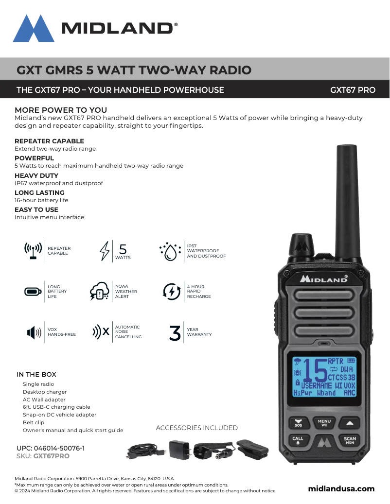 First page image of the manual for GXT67 PRO
