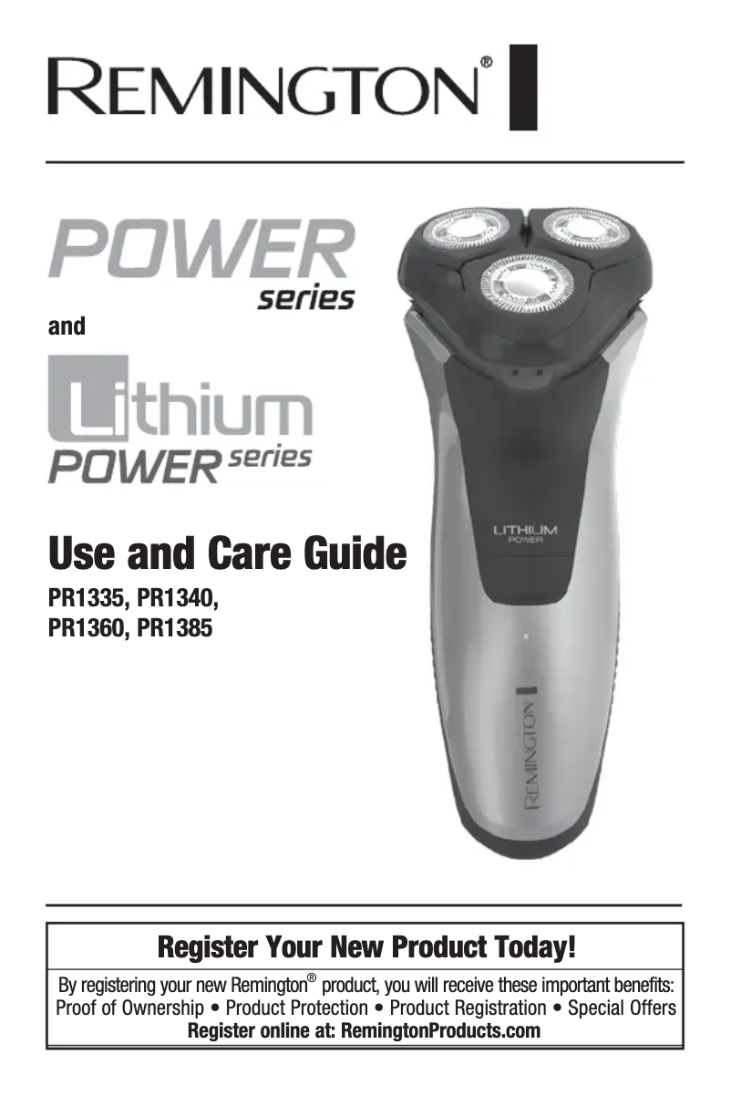 First page image of the manual for Power PR1340