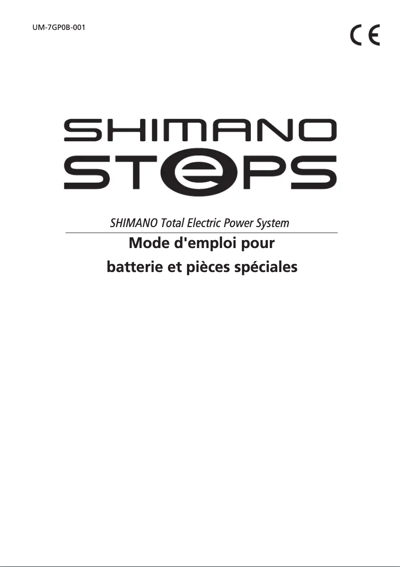 Page 1 of the manual User Manual Shimano BT-E6010