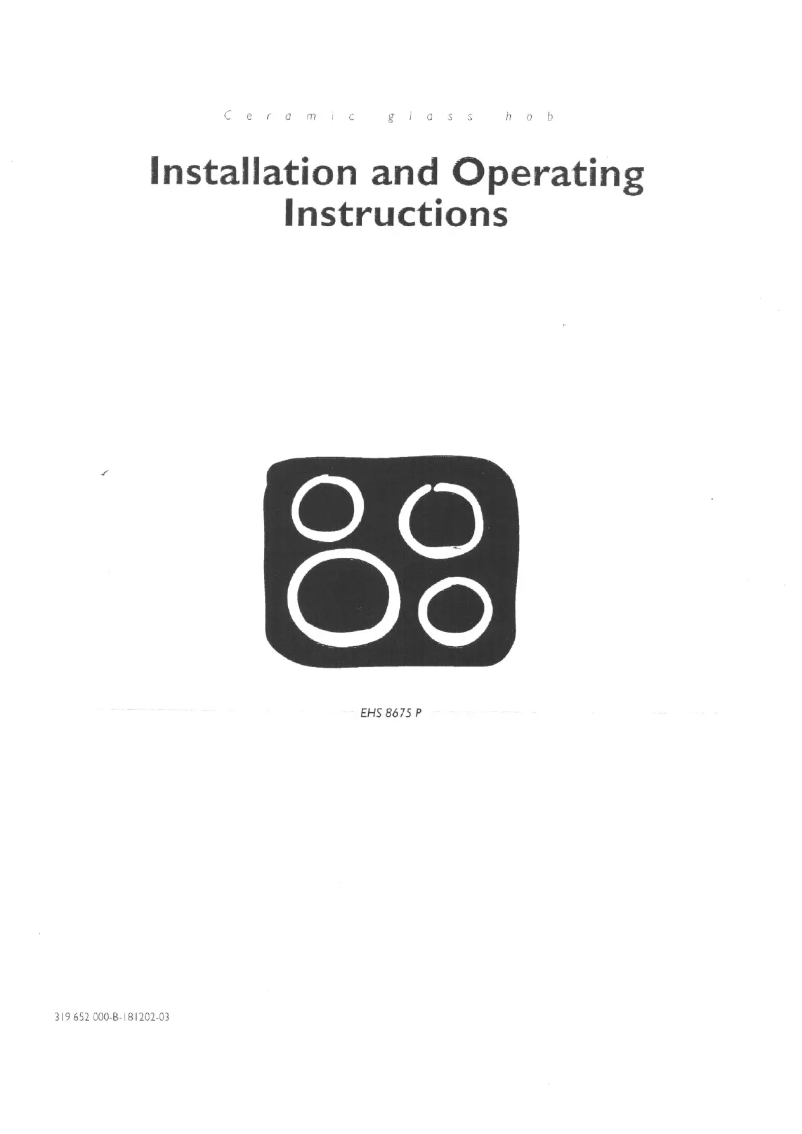 Page 1 of the manual User Manual Electrolux EHS 8675 P