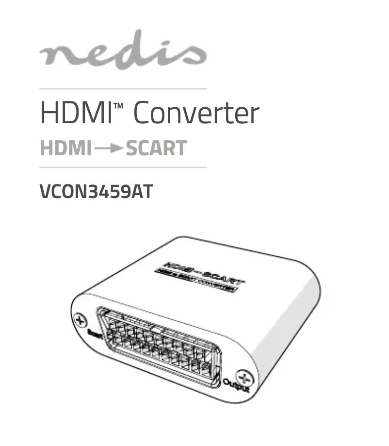 Page 1 of the manual User Manual Nedis VCON3459AT