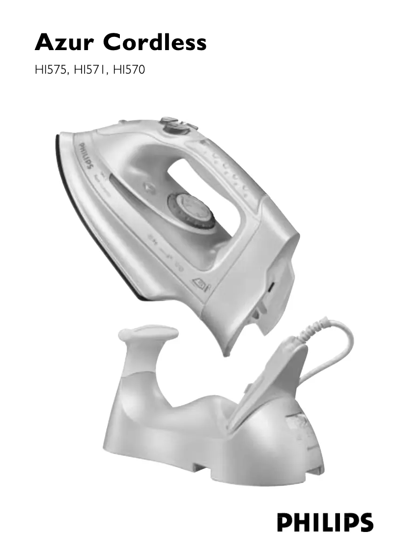 Page 1 of the manual User Manual Philips Azur HI575