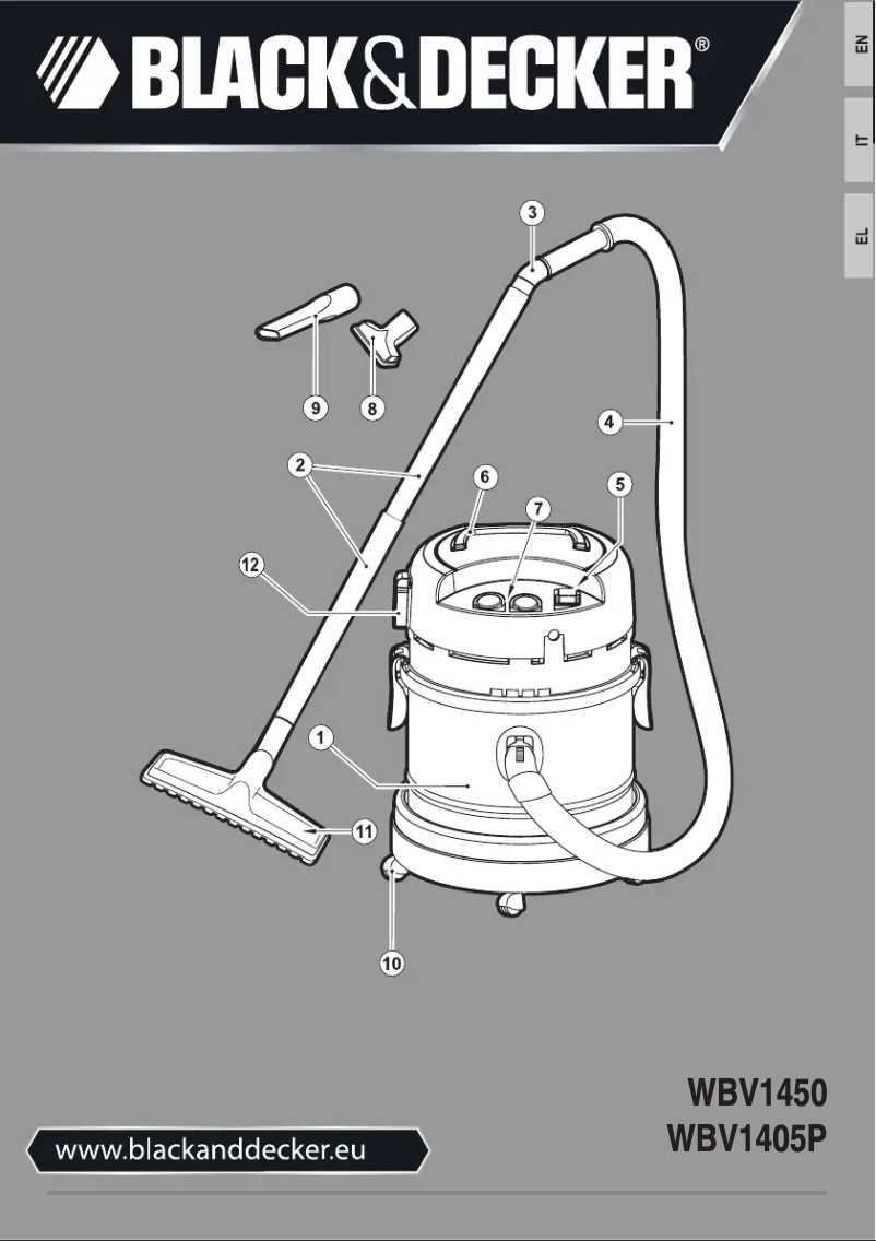 Page 1 of the manual User Manual Black & Decker WBV1450