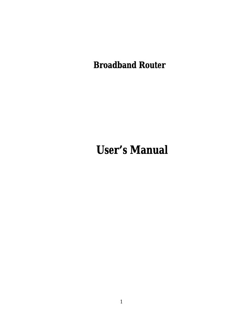 Page 1 of the manual User Manual Intellinet DSL/Cable Internet Router 523295