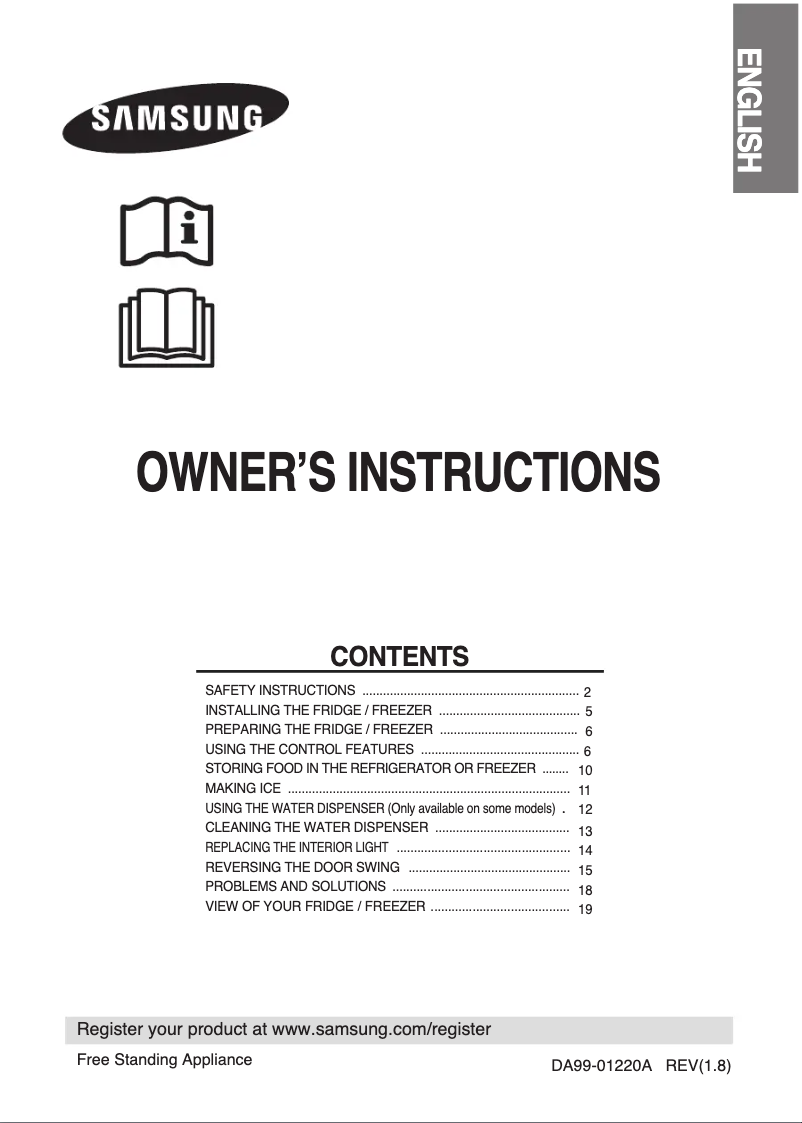 First page image of the manual for RL-38 SCVB