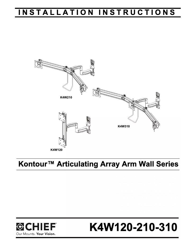 Page 1 of the manual User Manual Chief K4W310B