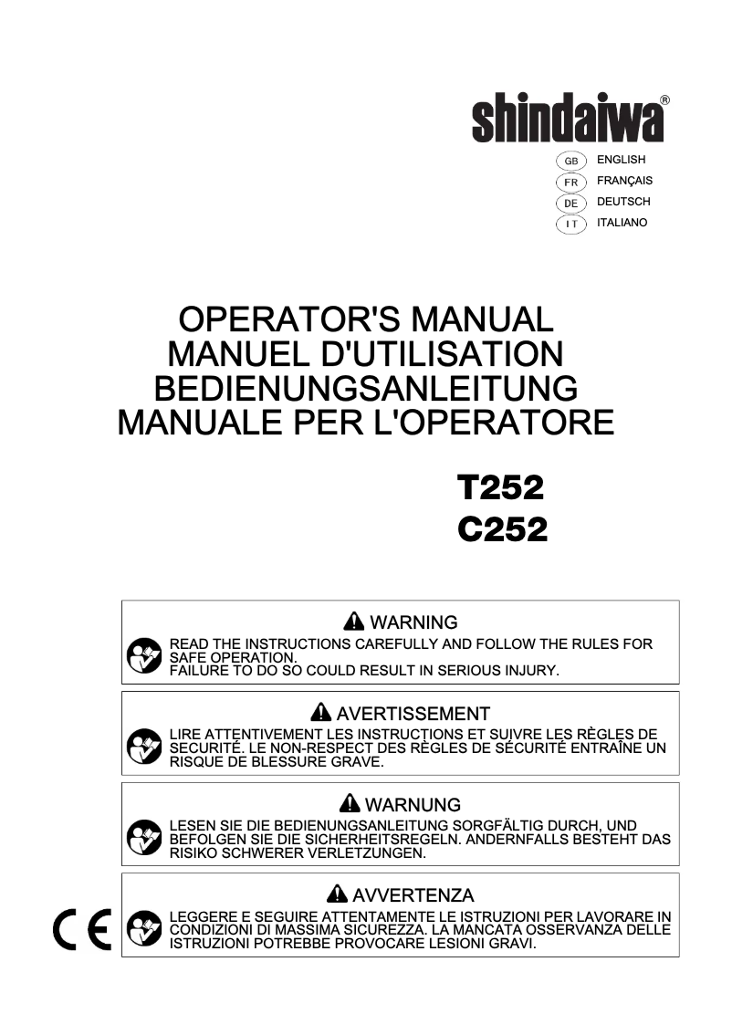 First page image of the manual for C252